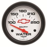 AutoMeter Gauge Water Temp 2-5/8in. 100-250 Deg. F Electric Chevy Red Bowtie White thumbnail 6