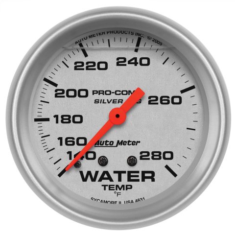 AutoMeter Gauge Water Temp 2-5/8in. 140-280 Deg. F Liquid Filled Mech Ultra-Lite thumbnail 1