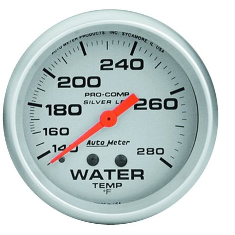 AutoMeter Gauge Water Temp 2-5/8in. 140-280 Deg. F Liquid Filled Mech Ultra-Lite thumbnail 3