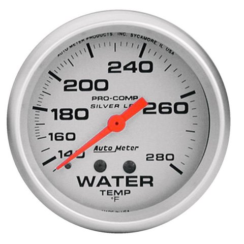 AutoMeter Gauge Water Temp 2-5/8in. 140-280 Deg. F Liquid Filled Mech Ultra-Lite thumbnail 4