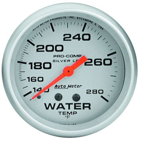 AutoMeter Gauge Water Temp 2-5/8in. 140-280 Deg. F Liquid Filled Mech Ultra-Lite thumbnail 8