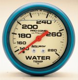 AutoMeter Gauge Wtemp 2-5/8in. 140-280 Deg. F Liq Filled Mech 4ft. Glow In Dark Ultra-Nite thumbnail 1
