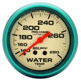 AutoMeter Gauge Wtemp 2-5/8in. 140-280 Deg. F Liq Filled Mech 4ft. Glow In Dark Ultra-Nite thumbnail 4