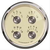 AutoMeter Gauge Quad 5in. 0 Ohm(e) to 90 Ohm(f) Elec Prestige Antique. Ivory thumbnail 1