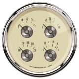 AutoMeter Gauge Quad 5in. 0 Ohm(e) to 90 Ohm(f) Elec Prestige Antique. Ivory thumbnail 5