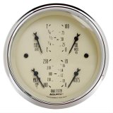AutoMeter Gauge Quad 5in. 0 Ohm(e) to 90 Ohm(f)Elec Antique Beige thumbnail 1