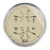AutoMeter Gauge Quad 5in. 0 Ohm(e) to 90 Ohm(f)Elec Antique Beige thumbnail 3