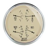 AutoMeter Gauge Quad 5in. 0 Ohm(e) to 90 Ohm(f)Elec Antique Beige thumbnail 4