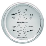 AutoMeter Gauge Quad 5in. 0 Ohm(e) to 90 Ohm(f)Elec Old Tyme White thumbnail 2
