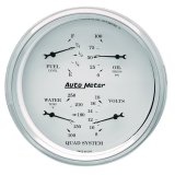 AutoMeter Gauge Quad 5in. 0 Ohm(e) to 90 Ohm(f)Elec Old Tyme White thumbnail 3