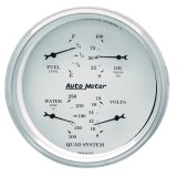 AutoMeter Gauge Quad 5in. 0 Ohm(e) to 90 Ohm(f)Elec Old Tyme White thumbnail 4