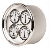 AutoMeter Gauge Quad 5in. 0 Ohm(e) to 90 Ohm(f)Elec Old Tyme White II thumbnail 1
