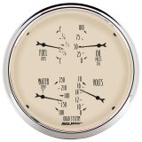 AutoMeter Gauge Quad 5in. 240 Ohm(e) to 33 Ohm(f) Elec Antique Beige thumbnail 2