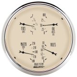 AutoMeter Gauge Quad 5in. 240 Ohm(e) to 33 Ohm(f) Elec Antique Beige thumbnail 3