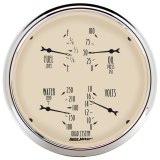 AutoMeter Gauge Quad 5in. 240 Ohm(e) to 33 Ohm(f) Elec Antique Beige thumbnail 5