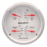 AutoMeter Gauge Quad 5in. 240 Ohm(e) to 33 Ohm(f) Elec Arctic White thumbnail 3