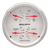 AutoMeter Gauge Quad 5in. 240 Ohm(e) to 33 Ohm(f) Elec Arctic White thumbnail 4