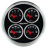 AutoMeter Gauge Quad 5in. 240 Ohm(e) to 33 Ohm(f) Elec Designer Black II thumbnail 2