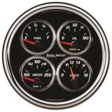 AutoMeter Gauge Quad 5in. 240 Ohm(e) to 33 Ohm(f) Elec Designer Black II thumbnail 5