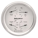 AutoMeter Gauge Quad 5in. 240 Ohm(e) to 33 Ohm(f) Elec Old Tyme White thumbnail 3