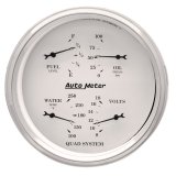 AutoMeter Gauge Quad 5in. 240 Ohm(e) to 33 Ohm(f) Elec Old Tyme White thumbnail 4