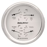 AutoMeter Gauge Quad 5in. 240 Ohm(e) to 33 Ohm(f) Elec Old Tyme White thumbnail 5