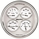 AutoMeter Gauge Quad 5in. 240 Ohm(e) to 33 Ohm(f) Elec Old Tyme White II thumbnail 1