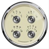 AutoMeter Gauge Quad 5in. 240 Ohm(e) to 33 Ohm(f) Elec Prestige Antique. Ivory thumbnail 1