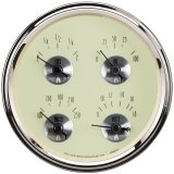 AutoMeter Gauge Quad 5in. 240 Ohm(e) to 33 Ohm(f) Elec Prestige Antique. Ivory thumbnail 5
