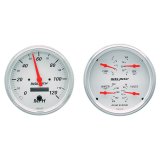 AutoMeter Gauge Kit 2 Pc. Quad & Speedometer 5in. Arctic White thumbnail 9