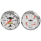 AutoMeter Gauge Kit 2 Pc. Quad & Speedometer 5in. Chevrolet Heritage Bowtie thumbnail 2