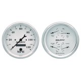 AutoMeter Gauge Kit 2 Pc. Quad & Speedometer 5in. Old Tyme White thumbnail 3