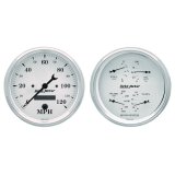 AutoMeter Gauge Kit 2 Pc. Quad & Speedometer 5in. Old Tyme White thumbnail 5