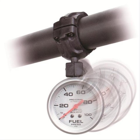 AutoMeter Gauge Mount Roll Pod For 1.75in. Roll Cage Fits 5in. Pedestal Tach Black thumbnail 2