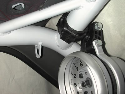 AutoMeter Gauge Mount Roll Pod For 1.75in. Roll Cage Fits 5in. Pedestal Tach Black thumbnail 4