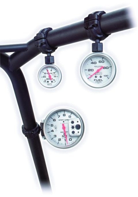AutoMeter Gauge Mount Roll Pod For 1.75in. Roll Cage Fits 5in. Pedestal Tach Black thumbnail 7