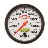AutoMeter Gauge Speedometer 5in. 160MPH Elec. Programmable Chevy Red Bowtie White thumbnail 5