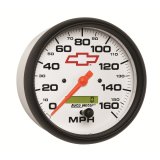 AutoMeter Gauge Speedometer 5in. 160MPH Elec. Programmable Chevy Red Bowtie White thumbnail 8
