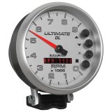AutoMeter Gauge Tach 5in. 9K RPM Pedestal Datalogging Ultimate Dl Playback Silver thumbnail 5