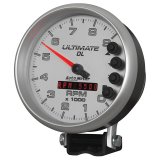 AutoMeter Gauge Tach 5in. 9K RPM Pedestal Datalogging Ultimate Dl Playback Silver thumbnail 9