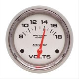 AutoMeter Gauge Voltmeter 2-5/8in. 18V Electric Marine Chrome thumbnail 1