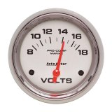 AutoMeter Gauge Voltmeter 2-5/8in. 18V Electric Marine Chrome thumbnail 2
