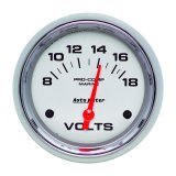AutoMeter Gauge Voltmeter 2-5/8in. 18V Electric Marine Chrome thumbnail 3