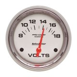 AutoMeter Gauge Voltmeter 2-5/8in. 18V Electric Marine Chrome thumbnail 4