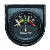 AutoMeter Gauge Console Water Temp 1.5in. 280 Deg. F Elec Blk Dial Blk Bezel Autogage thumbnail 4