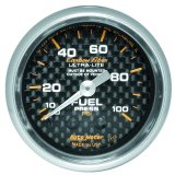 Autometer Carbon Fiber 52mm 100 PSI Mechanical Fuel Pressure Gauge thumbnail 2