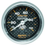 Autometer Carbon Fiber 52mm 100 PSI Mechanical Fuel Pressure Gauge thumbnail 3