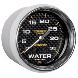 Autometer Marine Carbon Fiber Mechanical 2-5/8in 0-35PSI Water Pressure Gage thumbnail 2