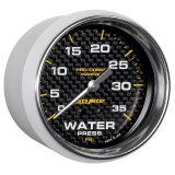 Autometer Marine Carbon Fiber Mechanical 2-5/8in 0-35PSI Water Pressure Gage thumbnail 6