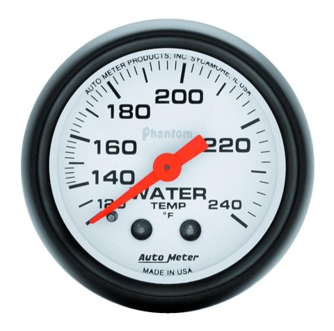 Autometer Phantom 52mm 120-240 Deg F Mechanical Water Temp Gauge thumbnail 3